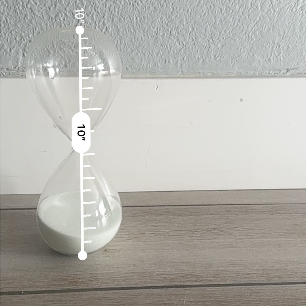 Clear Glass Hourglass with White Sand